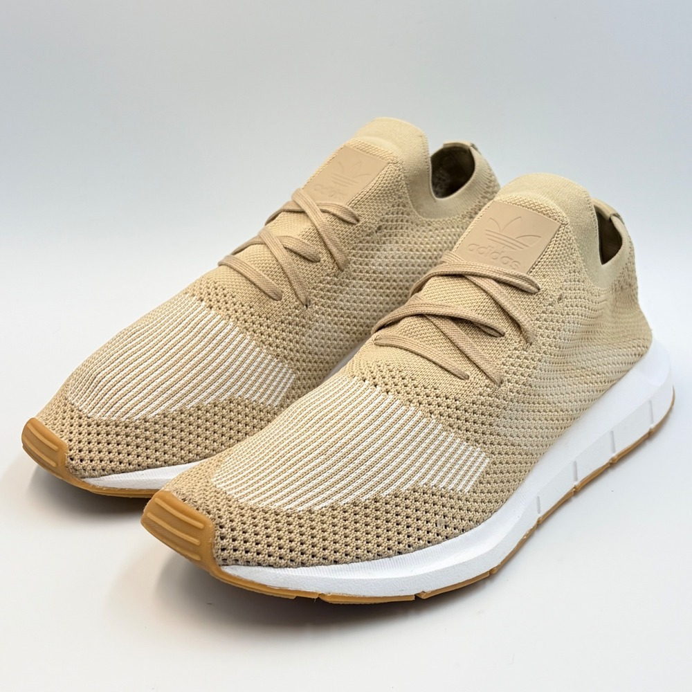 Adidas Swift Run Primeknit Sesame Gum Mens 10 Sneakers CQ2890 Trainers Athletic